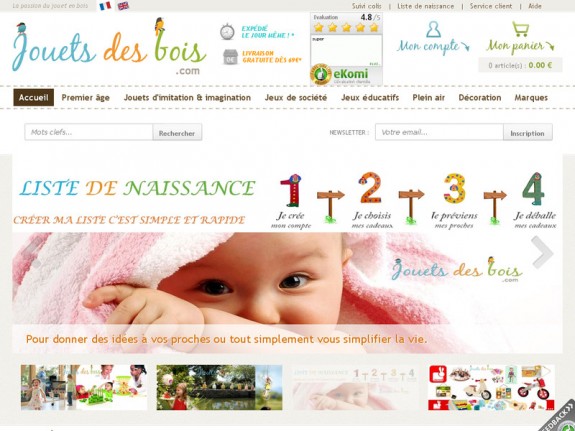 Aperçu du site pour enfants ' La passion du jouet en bois - JouetsDesBois.com'