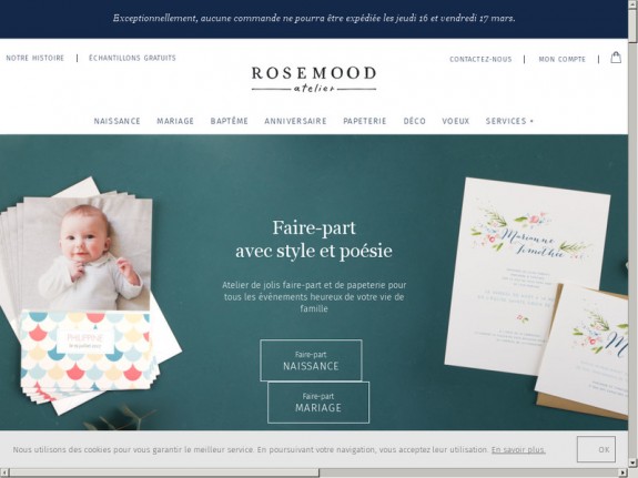 Aperçu du site pour enfants 'Atelier Rosemood'