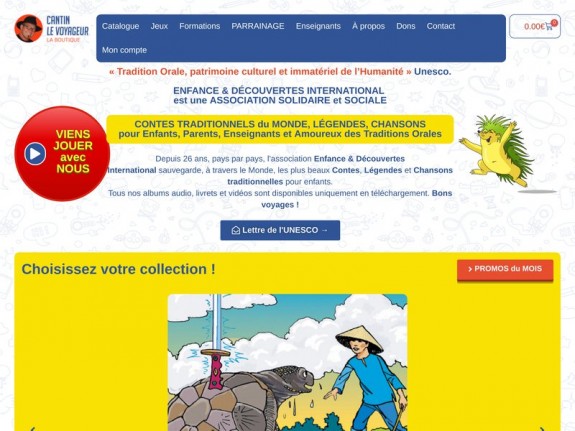 Aperçu du site pour enfants 'Enfance & Découvertes International'